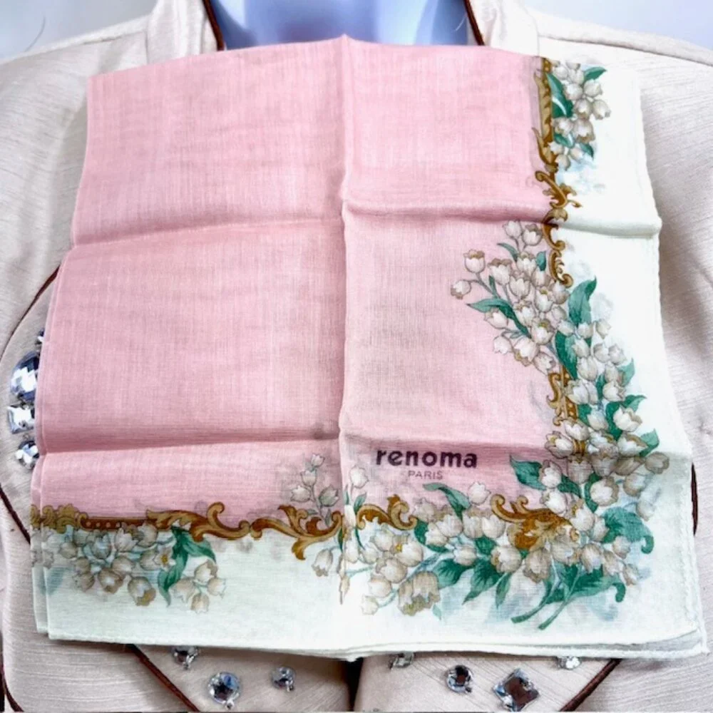 New Set of 3 RENOMA Paris Handkerchief coton 17